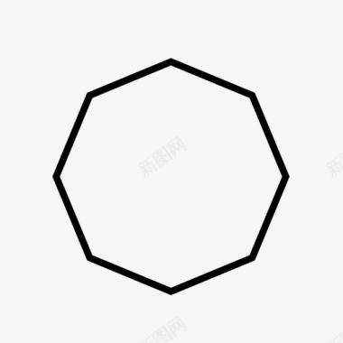 八角形几何多边形图标图标