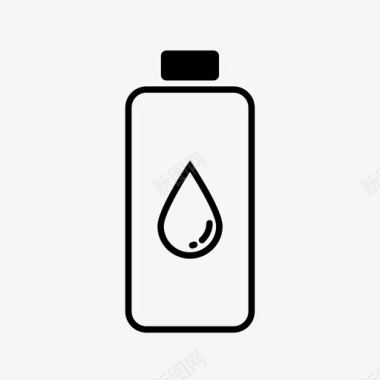 水瓶冷水塑料图标图标