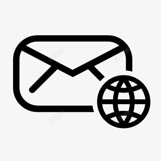 电子邮件网络信封在线图标svg_新图网 https://ixintu.com 信封 在线 张贴 电子邮件网络