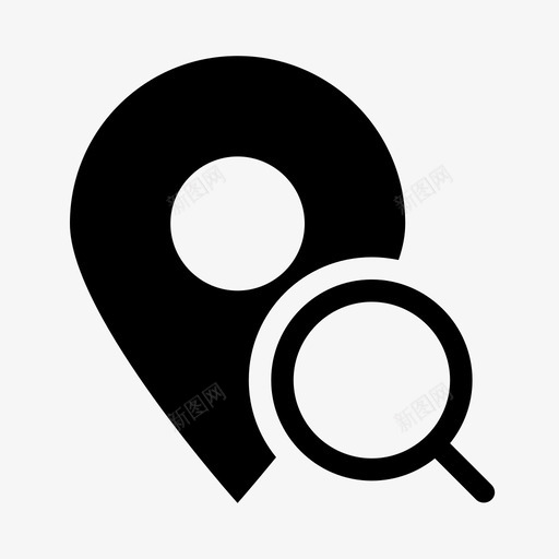 搜索位置查找查找位置图标svg_新图网 https://ixintu.com 地图 搜索位置 查找 查找位置