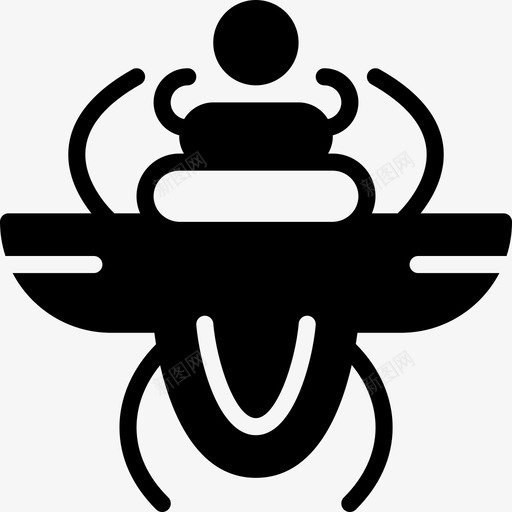 埃及圣甲虫符号象征图标svg_新图网 https://ixintu.com 埃及圣甲虫 符号 粉碎图标符号2固体 象征