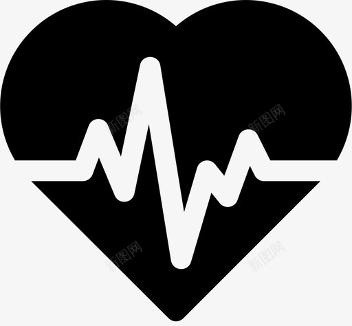 心搏心脏病学健康图标svg_新图网 https://ixintu.com 健康 心搏 心脏病学 心跳 生命线 药物填充