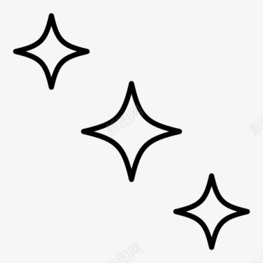 星星几何学多边形图标图标