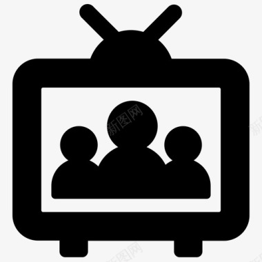 家庭节目电视电视机图标图标