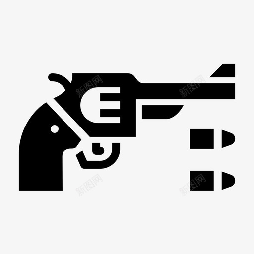 枪子弹左轮手枪图标svg_新图网 https://ixintu.com 子弹 射击 左轮手枪 枪 武器 法律和正义铭文