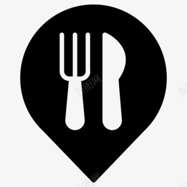 餐厅别针餐具食物图标图标