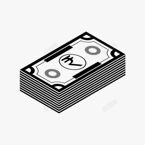 卢比钞票现金钱图标svg_新图网 https://ixintu.com 卢比钞票 现金 钱