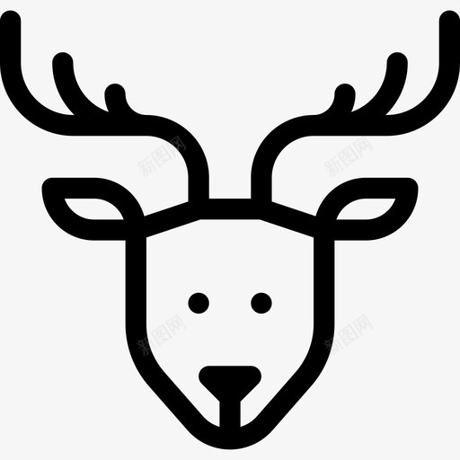驯鹿动物哺乳动物图标svg_新图网 https://ixintu.com 动物 哺乳动物 圣诞节和新年 驯鹿 鲁道夫