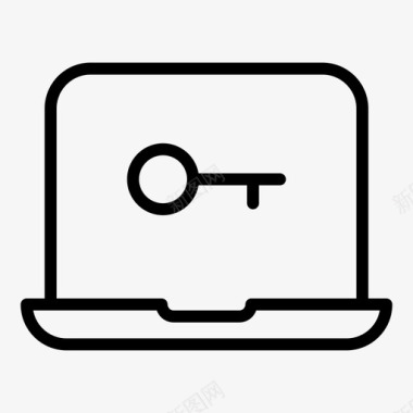 笔记本电脑安全电脑锁图标图标