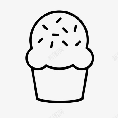 冰淇淋甜点垃圾食品图标图标