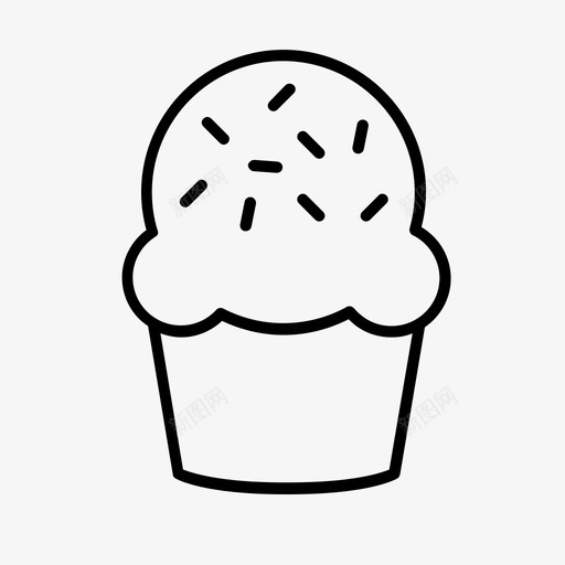 冰淇淋甜点垃圾食品图标svg_新图网 https://ixintu.com 一桶冰淇淋 冰淇淋 垃圾食品 甜点 糖果