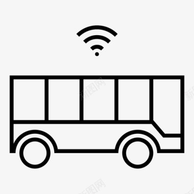 自主公交公交wifi无人驾驶公交图标图标