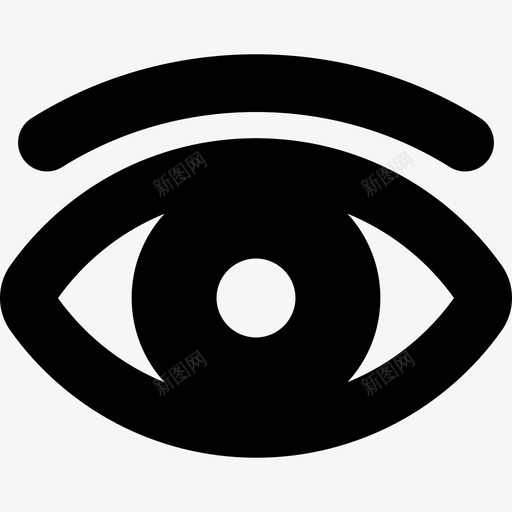 有眉毛界面界面和网络的睁眼符号图标svg_新图网 https://ixintu.com 有眉毛 界面 界面和网络的睁眼符号