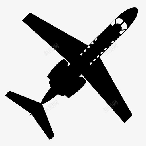 CesnaCi4飞机图标svg_新图网 https://ixintu.com Cesna Ci4 喷气式飞机 通用航空 飞机