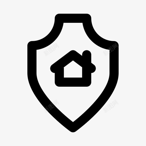 房屋保险担保承诺图标svg_新图网 https://ixintu.com 保护 房屋保险 承诺 担保