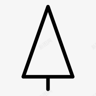 松树三角形树图标图标