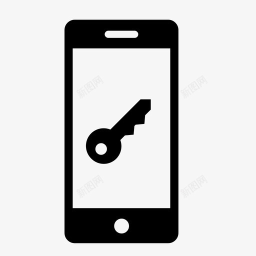 电话卡应用程序锁图标svg_新图网 https://ixintu.com 密码 应用程序 电话卡 锁