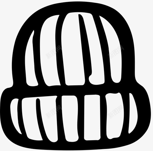 帽子针织冬季图标svg_新图网 https://ixintu.com 冬季 帽子 手工拉制的衣服 羊毛 针织