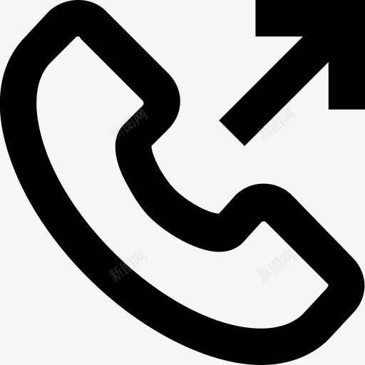 拨出电话呼叫座机图标svg_新图网 https://ixintu.com 呼叫 座机 拨出电话 接收器 电话呼叫 线路要素设置图标