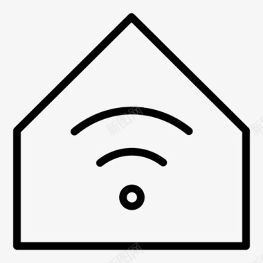家庭wifi房屋互联网图标图标