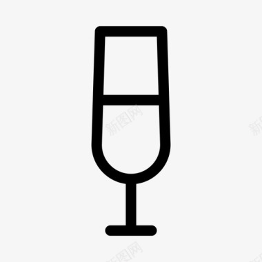 香槟酒精玻璃杯图标图标