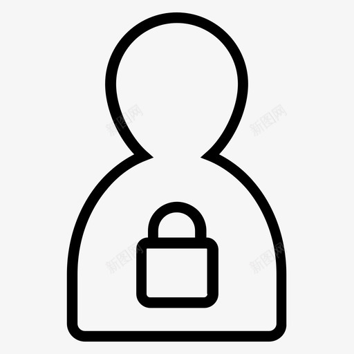 锁定用户帐户受限图标svg_新图网 https://ixintu.com 受限 帐户 成员 机密 用户和操作 私有 锁定用户