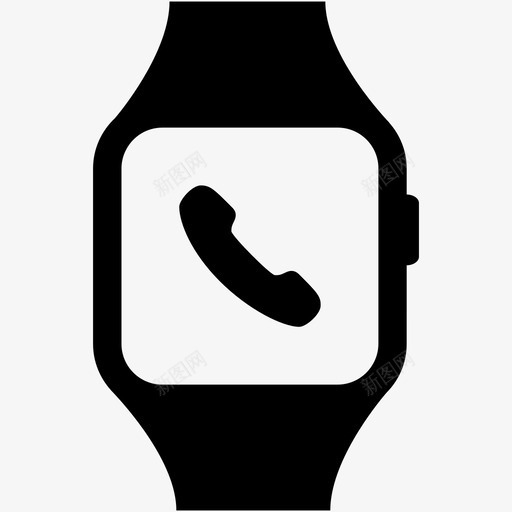 智能手表通话时间图标svg_新图网 https://ixintu.com 时间 智能手表 计时器 通话