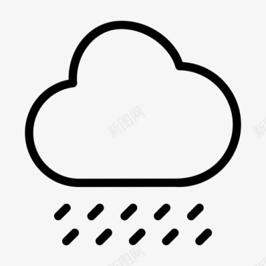雨预报降雨图标图标