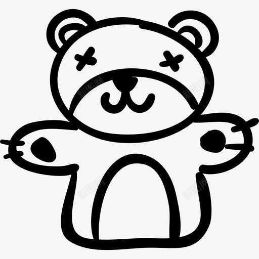 熊玩具玩具手绘玩具图标svg_新图网 https://ixintu.com 手绘玩具 熊玩具 玩具