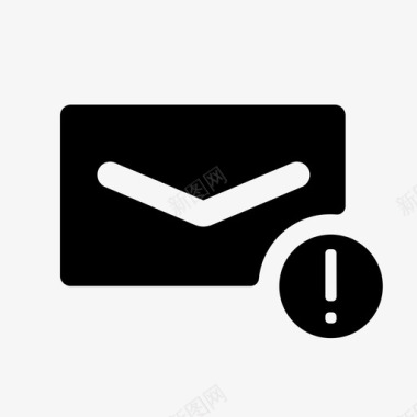 邮件收件人邮件警报垃圾邮件图标图标