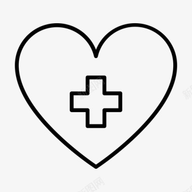 心脏病医院保健爱情图标图标