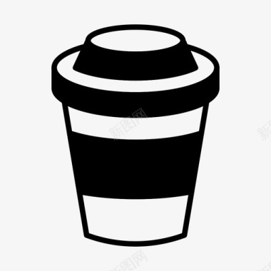 纸杯咖啡热的图标图标