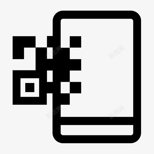 qr阅读器编码解密图标svg_新图网 https://ixintu.com qr阅读器 智能手机 编码 解密