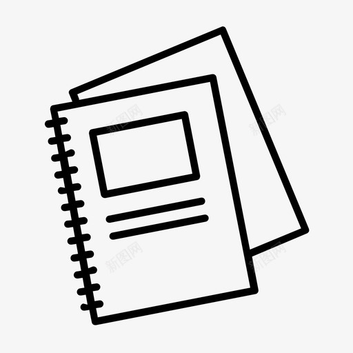 笔记本教育学校图标svg_新图网 https://ixintu.com 学习用品 学校 教育 笔记本 课本