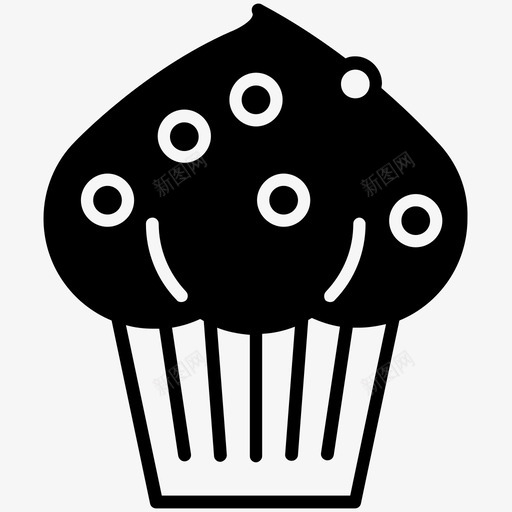 纸杯蛋糕食物糕点图标svg_新图网 https://ixintu.com 再调味 甜食 糕点 纸杯蛋糕 美味餐厅铭文 食物