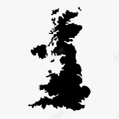英国欧洲地图图标图标