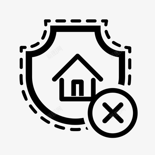 家庭保险取消删除安全图标svg_新图网 https://ixintu.com 删除 安全 家庭保险取消