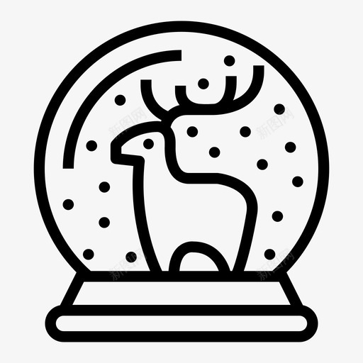 雪球圣诞节礼物图标svg_新图网 https://ixintu.com 圣诞节 礼物 雪球 驯鹿