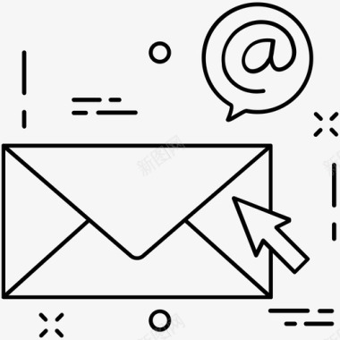 电子邮件营销arroba消息图标图标