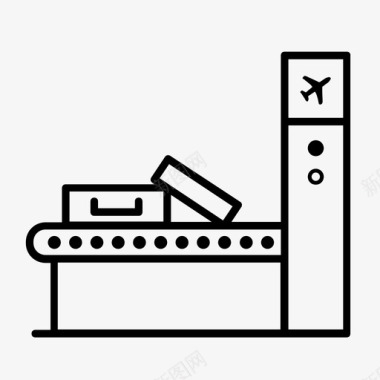 机场安检行李托运旅行图标图标