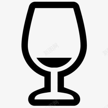 玻璃杯白兰地饮料图标图标