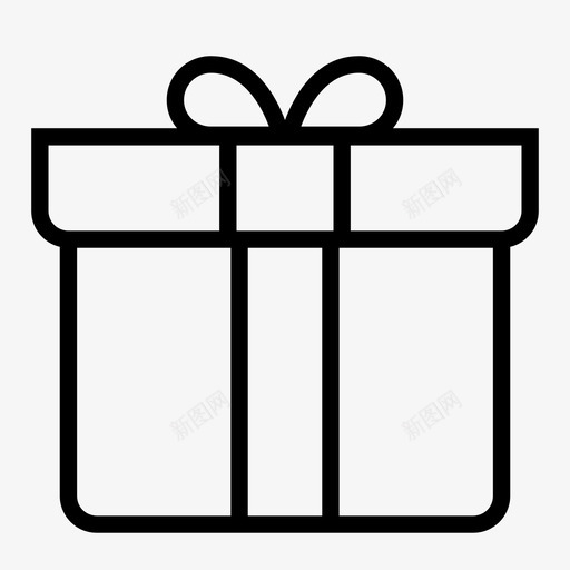 礼物盒子庆祝图标svg_新图网 https://ixintu.com 圣诞节 庆祝 惊喜 盒子 礼物