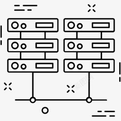主机2反白服务器数据库主机图标高清图片