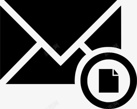 电子邮件文档电子邮件存档电子邮件附件图标图标