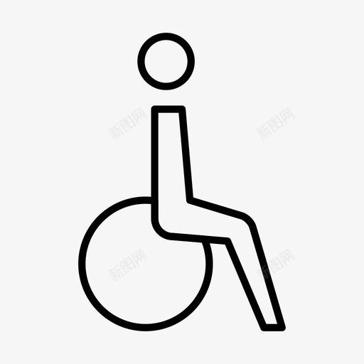 残疾人人标志图标svg_新图网 https://ixintu.com 人 人标志 标志 残疾人 轮椅