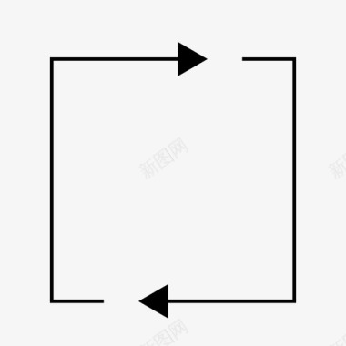 直角循环箭头方向循环箭头图标图标