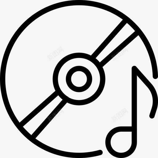 音乐cd音频播放图标svg_新图网 https://ixintu.com smashicons音乐2大纲 声音 播放 音乐cd 音频
