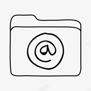 文件夹电子邮件文件夹手绘文件夹图标图标