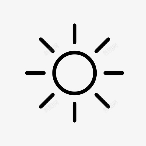 亮度高屏幕阳光图标svg_新图网 https://ixintu.com 亮度高 屏幕 简单线条 阳光