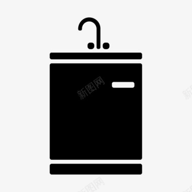厨房水槽橱柜家用物品图标图标